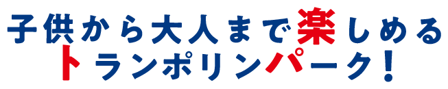 子供から大人まで楽しめる! トランポリンパーク！